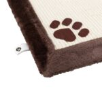 Trixie Scratching Mat with Toy for Cats, Sisal Rug/Plush (70x45 cm, Natural/Brown) - Image 4
