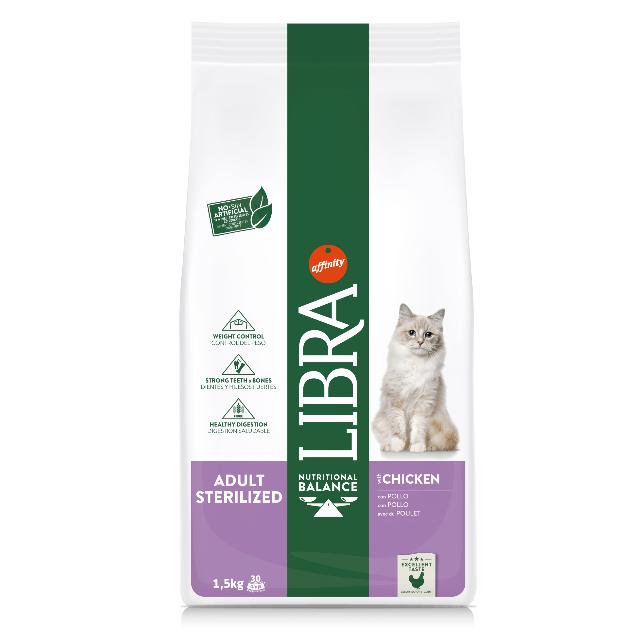 CAT-STERILIZED-1.5KG.png Libra Sterilized Chicken Adult Dry Cat Food