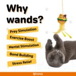 FOFOS Wand Toy Replaceable-Meow Fast Food Toy for Cats - Image 4