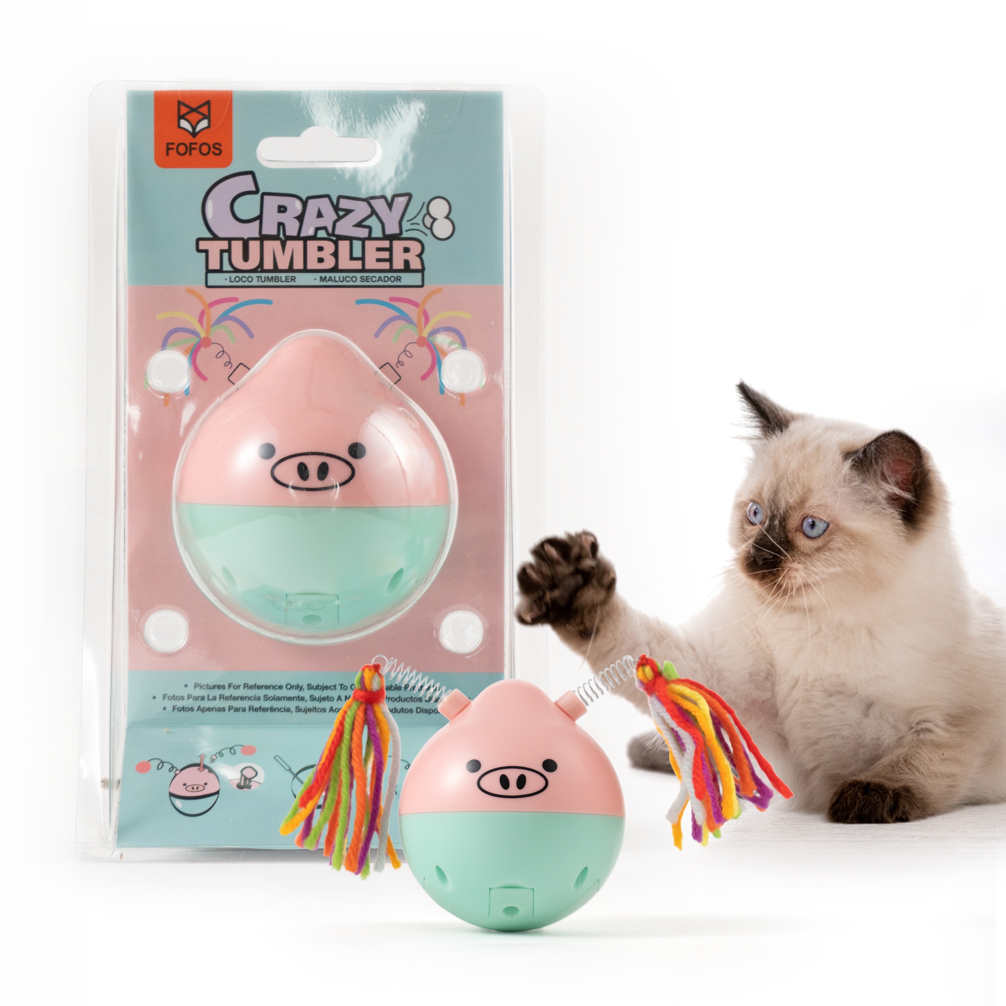 CRAZY-TUMBLER-PIG-1.jpg FOFOS Crazy Tumbler Pig Toy for Cats