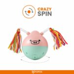 FOFOS Crazy Tumbler Pig Toy for Cats - Image 7