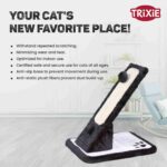 Trixie Scratching Mat Plush/Sisal Rug for Cats (42 cm, Black/Cream) - Image 4