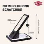 Trixie Scratching Mat Plush/Sisal Rug for Cats (42 cm, Black/Cream) - Image 5