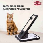 Trixie Scratching Mat Plush/Sisal Rug for Cats (42 cm, Black/Cream) - Image 6