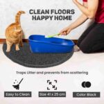 Trixie Cat Litter Tray Mat, Semi-Circular PVC, 41 x 25 cm (Anthracite) - Image 5