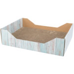 Trixie Scratching Bed Cardboard Catnip (45 x 12 x 33 cm, Turquoise) - Image 3