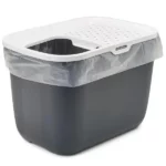 Savic Hop In Modern Cat Litter Tray Anthracite - 23 x 15 x 15 inch - Image 2
