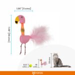 FOFOS Flamingo Flick Tube Catnip Toy for Cats - Image 7
