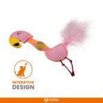 FOFOS Flamingo Flick Tube Catnip Toy for Cats - Image 3