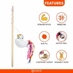 FOFOS Blocky Meow Bird Wand - Image 4