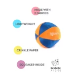 FOFOS Born Wild Ball Dog Toy - Orange/Blue - Image 4