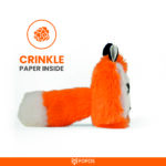 FOFOS Floppy Crinkle Fox Catnip Toy for Cats - Image 3