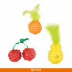 FOFOS Fruity Netting Ball Box Toy for Cats (1 Piece) - Image 3