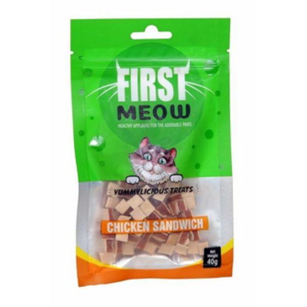 First Meow Chicken Sandwich Jerky Cat Treat - 40g