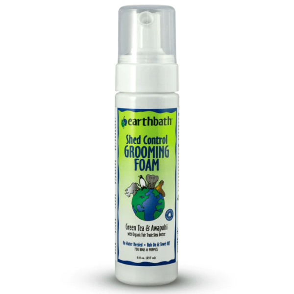 EarthBath Green Tea & Awapuhi Shed Control Foam for Dogs - 237 ml