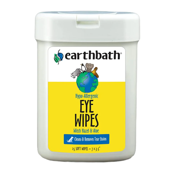 EarthBath Eye Specialty Wipes for Dogs and Cats - 25 wipes