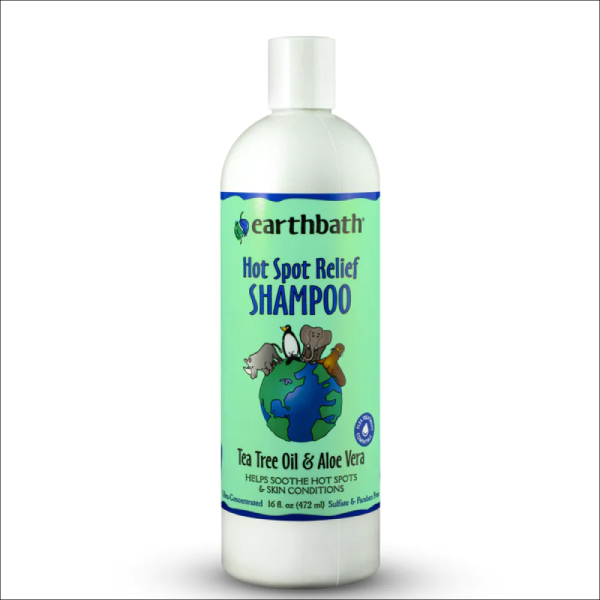 EarthBath Tea Tree & Aloe Vera Hot Spot Relief Shampoo for Dogs and Cats - 472 ml