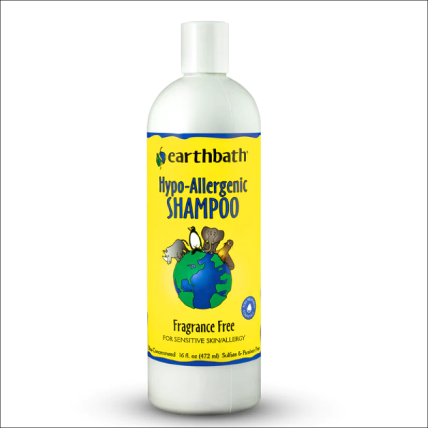 EarthBath Hypo Allergenic Fragrance Free Shampoo for Dogs and Cats - 472 ml