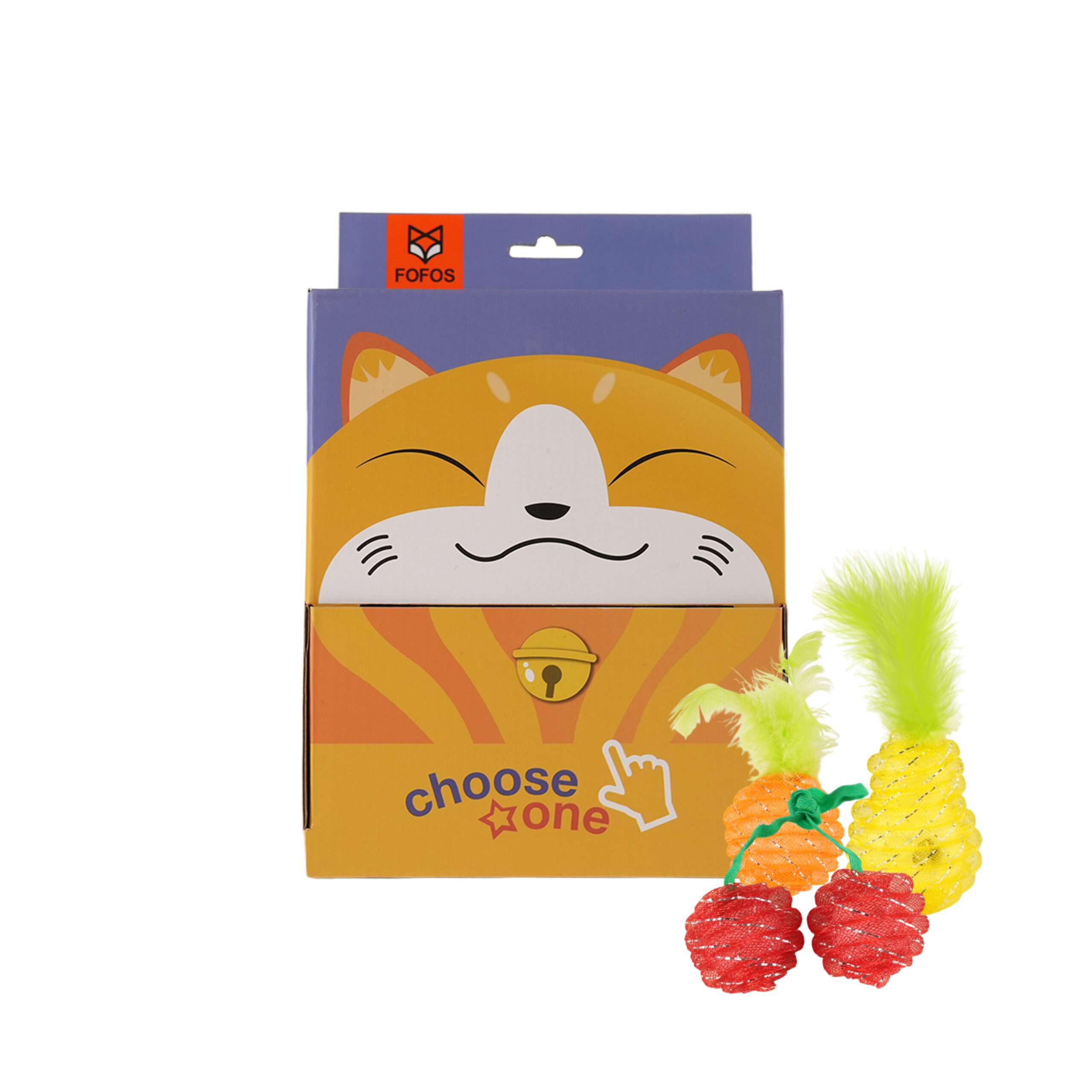 Fruity-Netting-Ball-toy-box-scaled-1.jpg FOFOS Fruity Netting Ball Box Toy for Cats