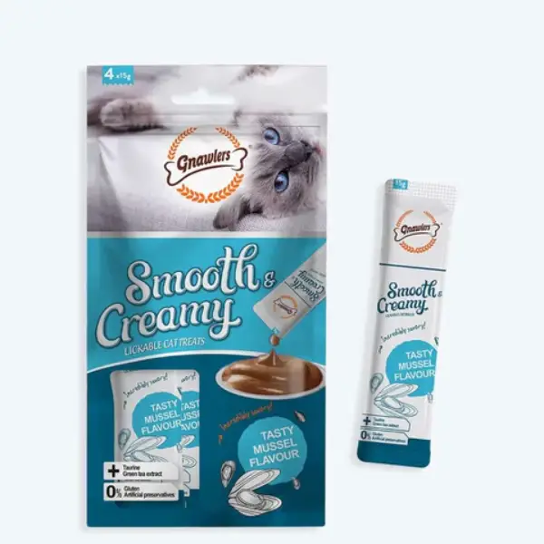 Gnawlers Creamy Mussel Cat Treat - 60g