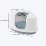 Savic Nestor Corner Cat Litter Box - White/Grey - 23 x 18 x 16 Inch - Image 2