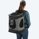 Trixie Timon Backpack 34x44x30cm for upto 12kg Dogs and Cats (Black/Grey) - Image 8