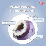 Trixie Minou Cuddly Cat Cave Bed Purple/Violet, 35x26x41cm - Image 4