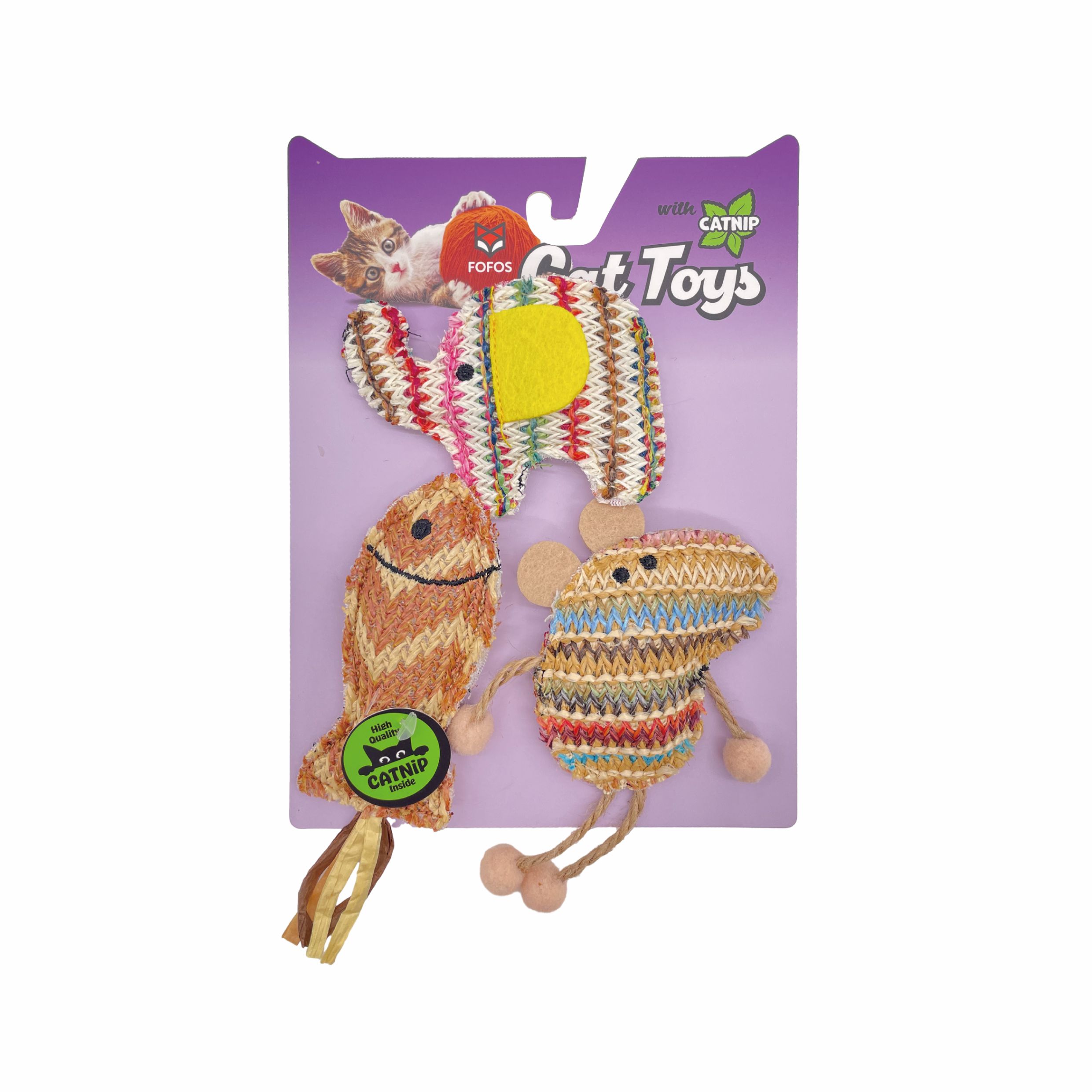 INTERACTIVE-CHIC-CAT-TOY-3PK-BROWN.jpg FOFOS Interactive Catnip Chic Toy for Cats Brown (Pack of3)