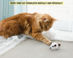 FOFOS Pull String & Sound Chip Mouse Shaped Electronic Toy for Cats (White) - Image 4