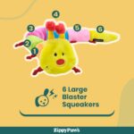 ZippyPaws Caterpillar Deluxe with 6 Blaster Squeakers Dog Toys - Image 5