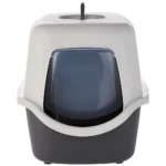 Trixie Vico Cat Litter Tray with Hood for Cats (Dark Grey/Light Grey) - Image 2