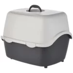 Trixie Vico Cat Litter Tray with Hood for Cats (Dark Grey/Light Grey) - Image 3