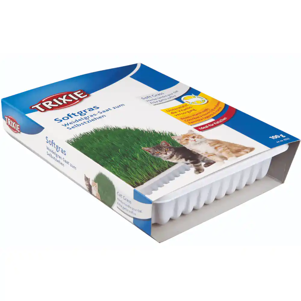 MGy9_plTD-product.webp Trixie Soft Grass Tray Bowl/Approx for Cats, 100 g - Image 1