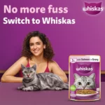 Whiskas Adult Salmon with Gravy Cat Food 85g - Image 2