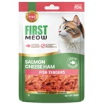 First Meow Salmon Cheese Ham Jerky Cat Treat, 150g