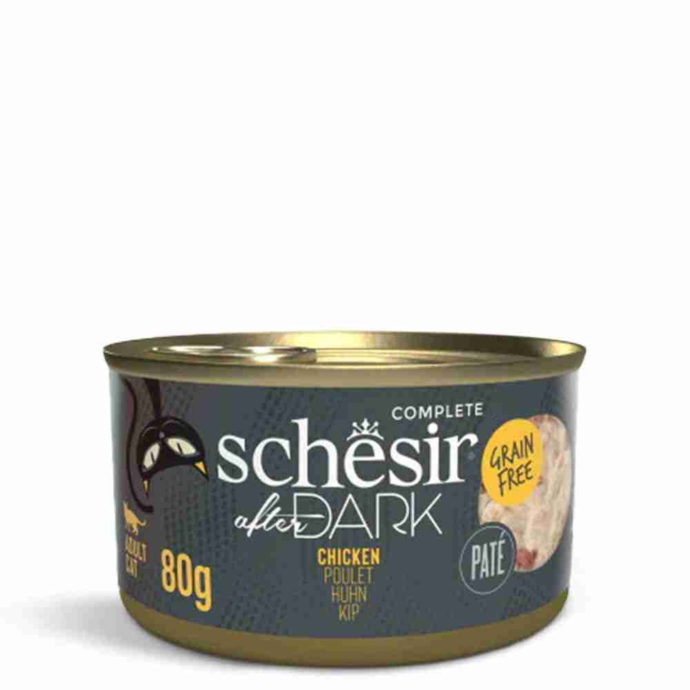 NIlmmAZbo-product.jpeg Schesir After Dark Chicken Pate Adult Cat Wet Food, 80 g