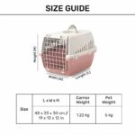 Savic Trotter 1 - Dog and Cat Carrier - Light Grey Ash Rose - 19 x 13 x 12 inch - Holds up to 5 kg - Image 3