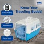 Savic Zephos 1 Pet Carrier, 19 x 13 x 12 inch, Atlantic Blue - Image 3