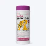 Petkin Jumbo Earwipes(80 Counts)