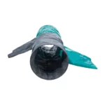 Trixie Playing Tunnel with 4 Entrances Plush 30 x 115 cm (Dark Grey/Petrol) - Image 2