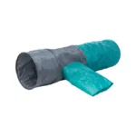 Trixie Playing Tunnel with 4 Entrances Plush 30 x 115 cm (Dark Grey/Petrol)