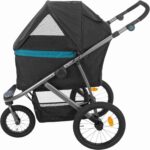 Trixie Buggy for Cats and Dogs (60 x 112 x 120 cm, 12.5 kg) Black/Petrol - Image 3