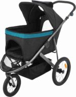 Trixie Buggy for Cats and Dogs (60 x 112 x 120 cm, 12.5 kg) Black/Petrol - Image 4