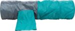 Trixie Playing Tunnel with 4 Entrances Plush 30 x 115 cm (Dark Grey/Petrol) - Image 3