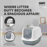 Savic Nestor Jumbo Cat Litter Box - Cold Gray - Image 11