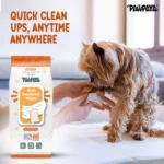 Pawpaya Antibacterial wipes for Dogs and Cats, 60 Wipes - Image 3