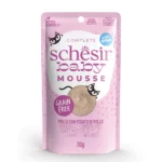 Schesir Baby Cat Mousse, Chicken & Chicken Liver Wet Food in Pouch, 70g