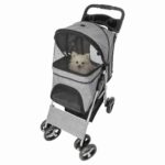 Trixie Buggy/Stroller for Dogs and Cats - Grey - Image 2
