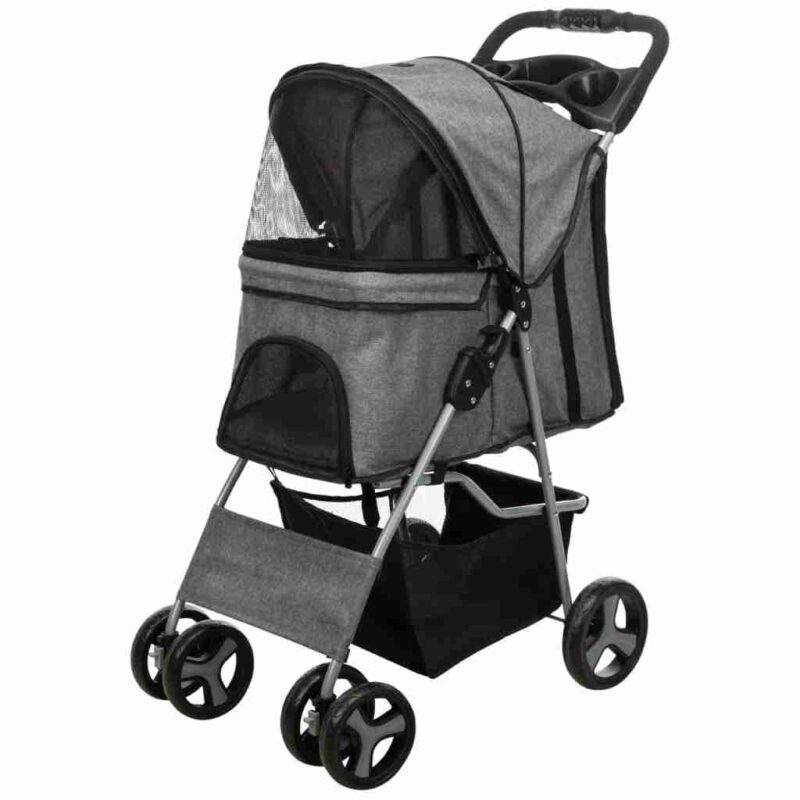 Trixie Pet Stroller for Dogs and Cats Grey