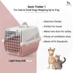 Savic Trotter 1 - Dog and Cat Carrier - Light Grey Ash Rose - 19 x 13 x 12 inch - Holds up to 5 kg - Image 2